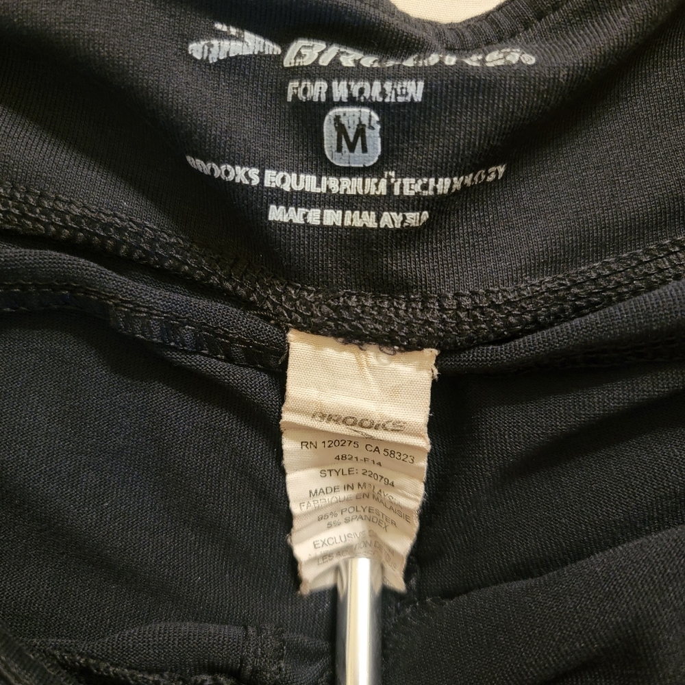 Brooks Women's Black Track Athletic Pants Sz M - Picture 3 of 4